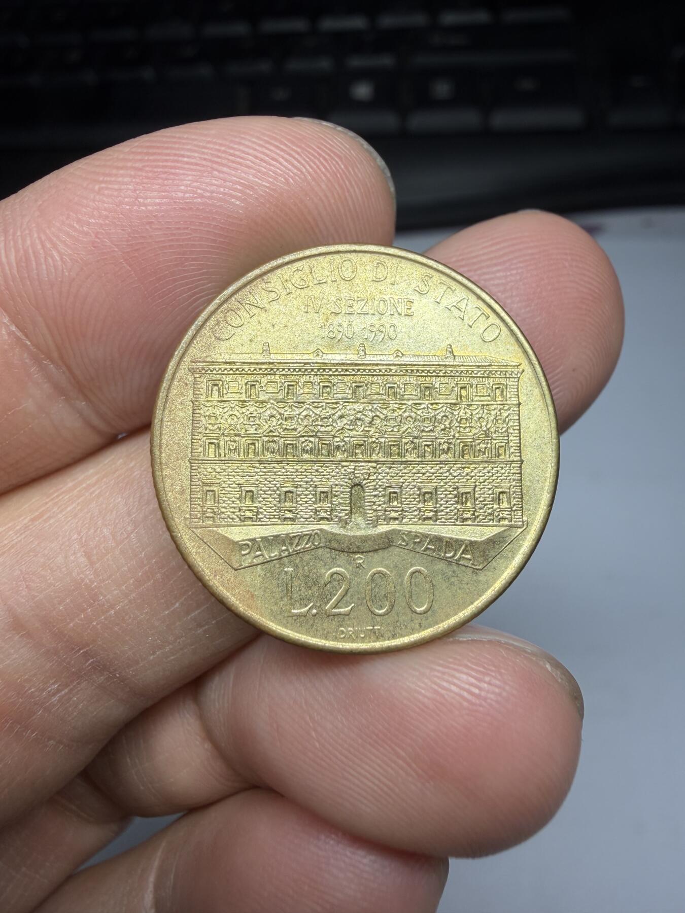 2026年集古藏今外币拍卖第二期-第9场—（总第309拍），可以寄存60天，满160元包邮。 1990年意大利200里拉纪念币