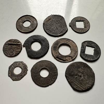 🌹外币初藏🌹🐯2026年第22场  每周二四六晚8️⃣点 接代拍 - 马六甲爪哇吉兰丹早期锡币一组10枚