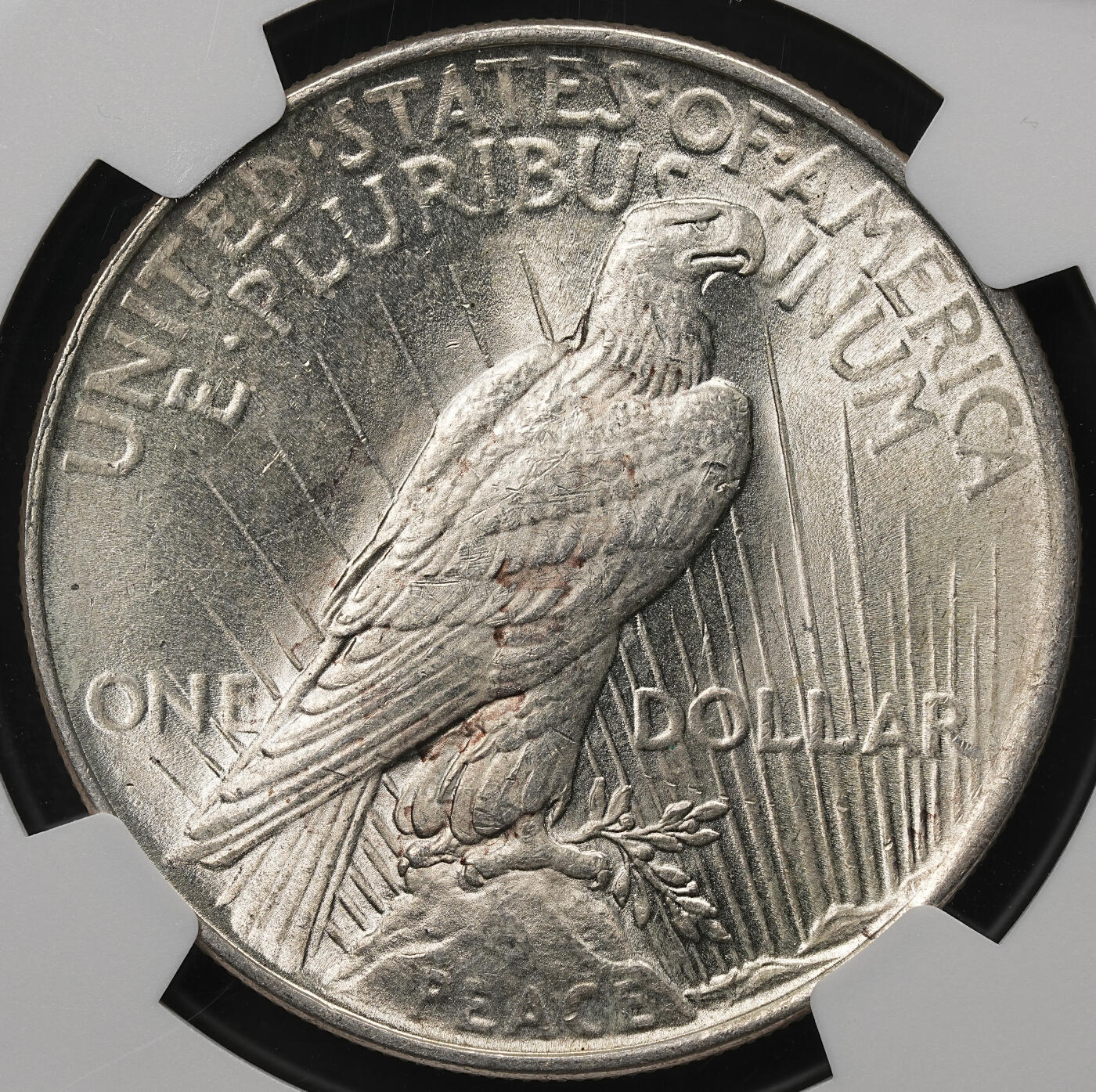 修遠堂世界钱币第106期，请看参拍说明 NGC MS63 1922年美国和平鹰洋大银币