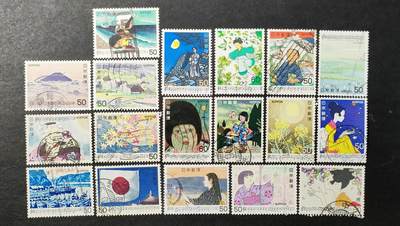 ↓君缘收藏749期☞钱币邮品↓无佣金、可寄存、满30元包邮  - 日本邮票，1979-1981年日本歌曲(1-9组)大全套邮票18全，有2套随机发一套