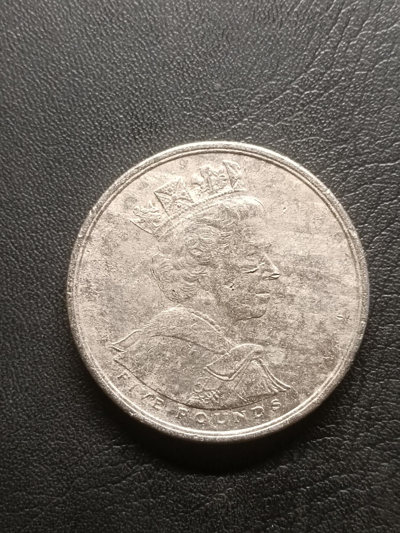 荟藏特别场次第三期——“社长的钢蹦堆” 英国2002年女王登基五十周年5镑白铜纪念币