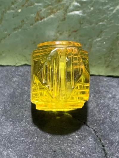 天然乌克兰蜜蜡唐八棱桶珠一个！ 天然乌克兰蜜蜡唐八棱桶珠一个！