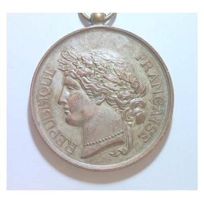 法国1900年前后 谷物女神高浮雕精制大镀银章 光边 50MM - 法国1900年前后 谷物女神高浮雕精制大镀银章 光边 50MM