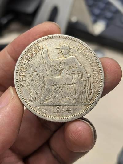 博洋堂世界钱币拍卖第162期（全场包邮） - 法属印支坐洋1894 1P 早期加重