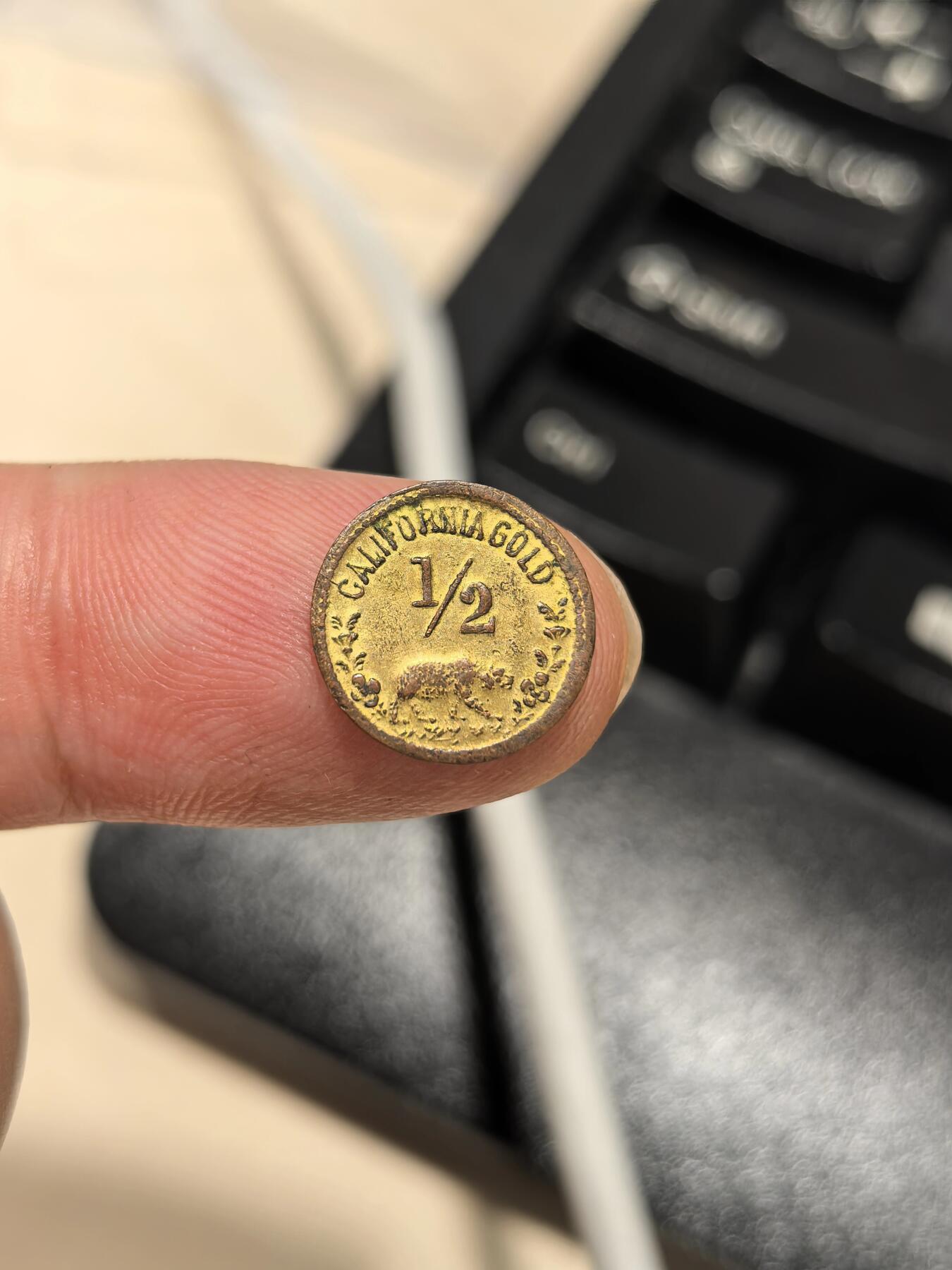 博洋堂世界钱币拍卖第162期（全场包邮） 美国1849（币面）加州淘金纪念代币