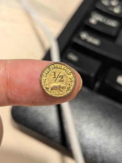 博洋堂世界钱币拍卖第162期（全场包邮） 美国1849（币面）加州淘金纪念代币