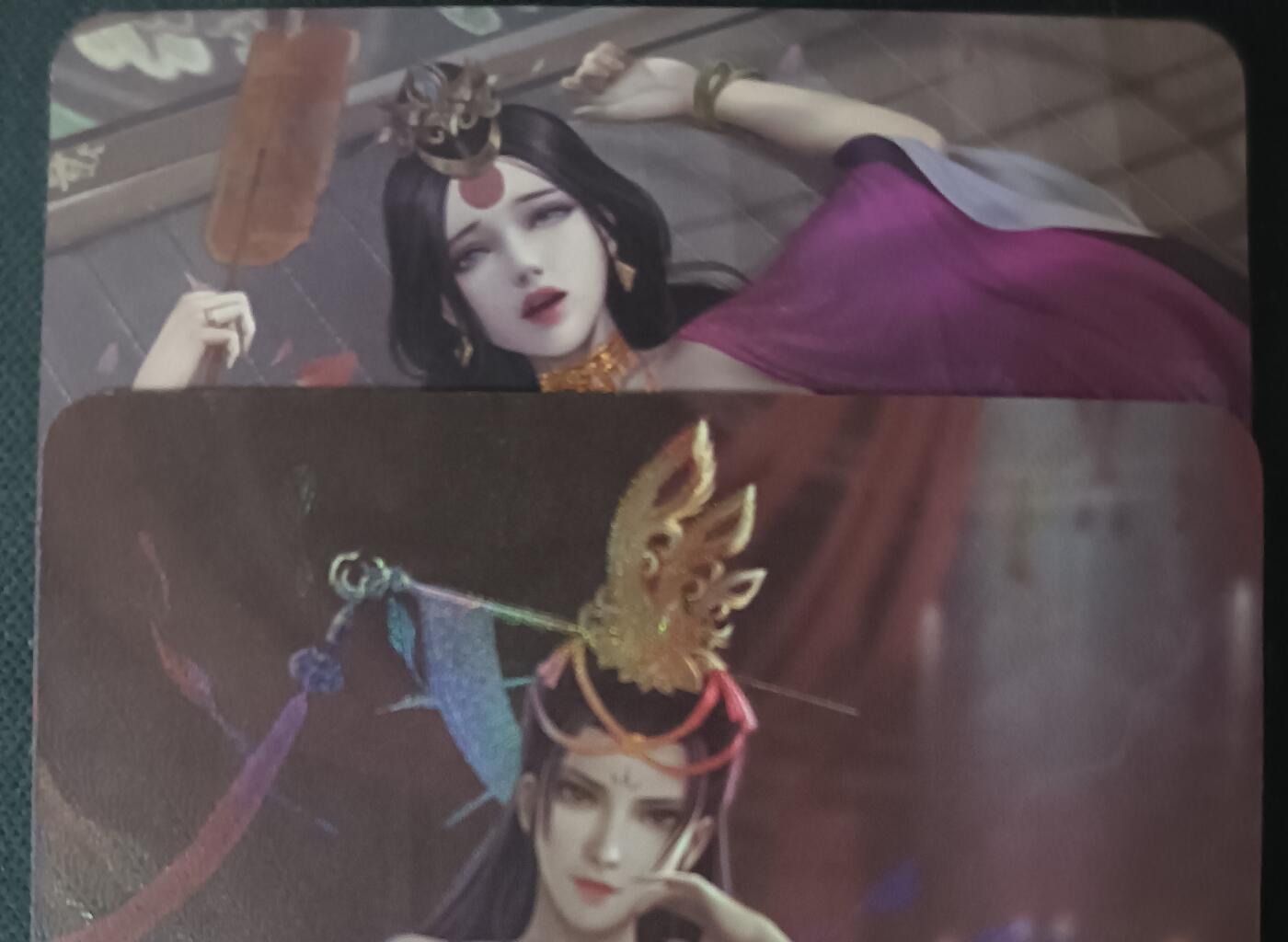 花开卡拍第61期（3月7号周六截拍，品控勿拍!!!拍品不寄存，运费5元（新疆需补运费差价或顺丰到付），自制卡难免瑕疵，可能存在轻微撞角爆边等出厂瑕疵，品控介意勿拍！） 墨卡文创 LGD 2张 艺术卡 彩闪