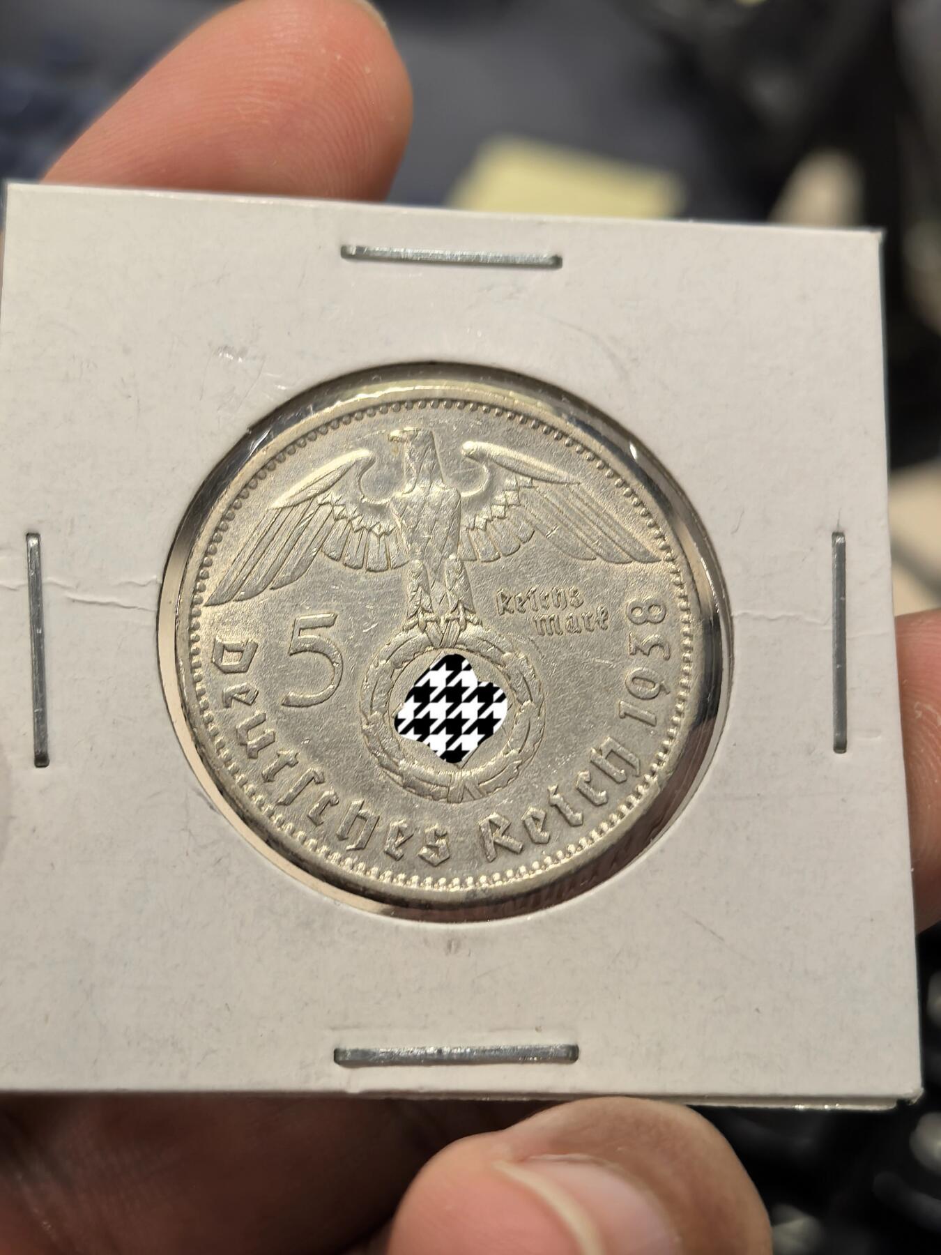 博洋堂世界钱币拍卖第162期（全场包邮） 德国1938A兴登堡5马克银币