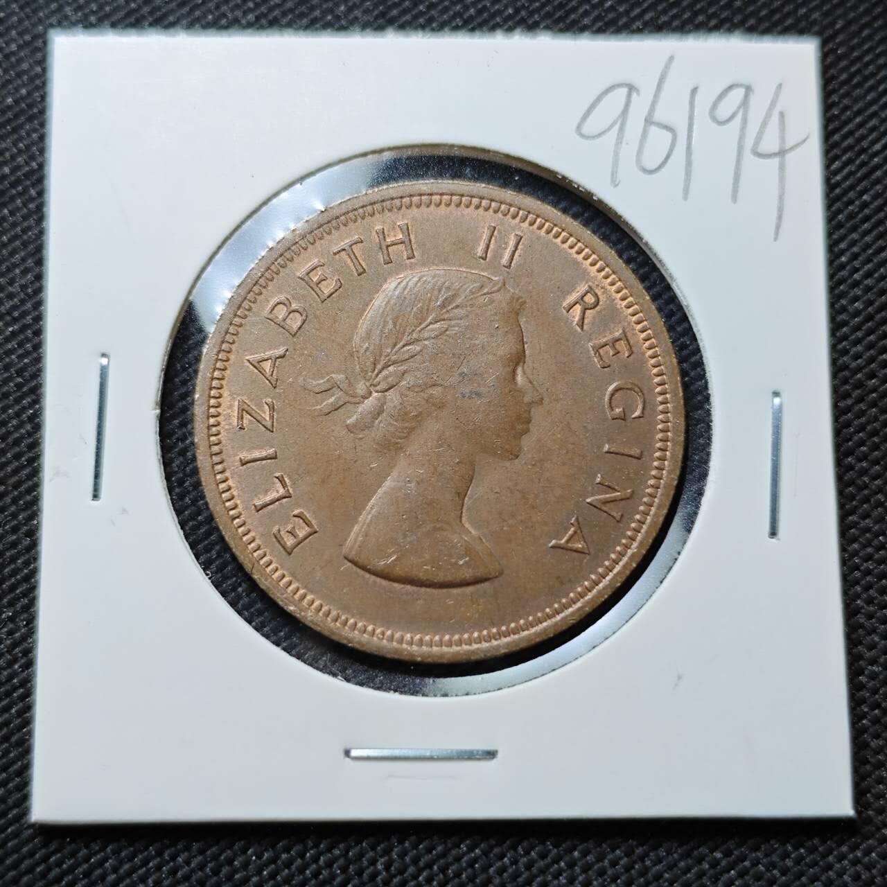 KK钱币收藏小铺  第396期  2月预留时间 周末发货  1959英属南非1分铜币