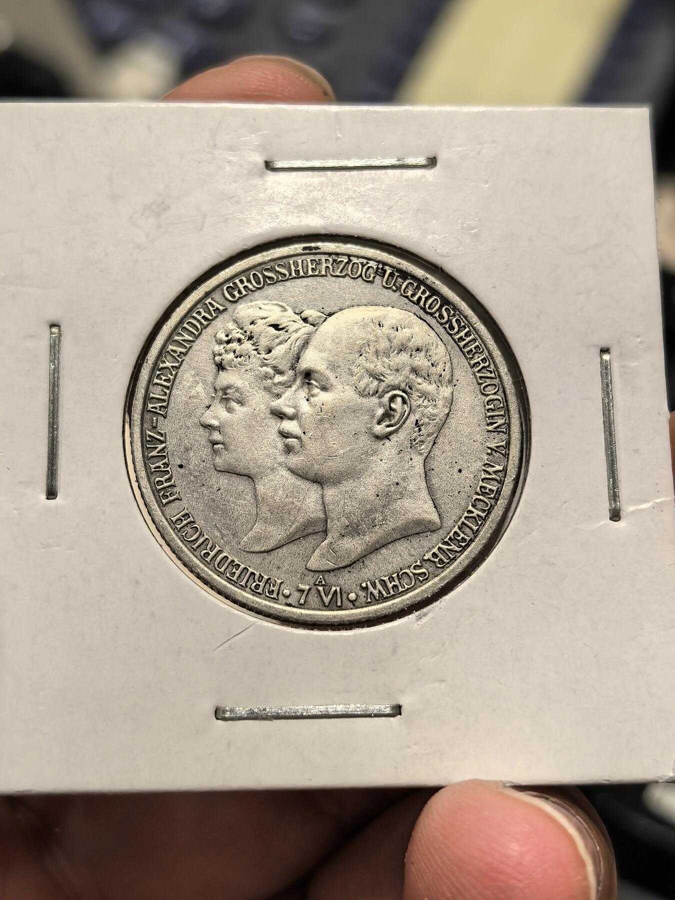 博洋堂世界钱币拍卖第162期（全场包邮） 德国梅克伦堡-什未林1904年2马克银币