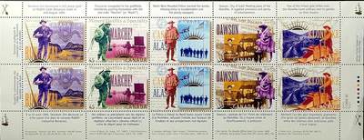 ↓君缘收藏749期☞钱币邮品↓无佣金、可寄存、满30元包邮  - 加拿大邮票，1996年育空淘金潮(克朗代克淘金潮)开始100周年纪念邮票小版张