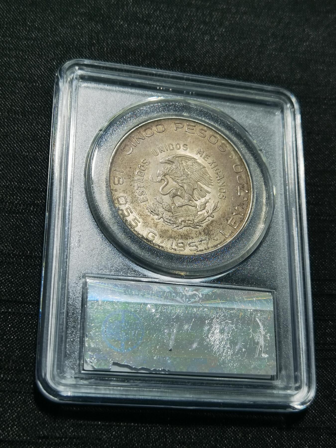 天下钱庄专场欢迎参拍 墨西哥5比索银币