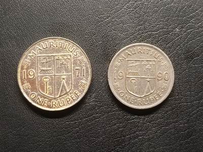 荟藏特别场次第三期——“社长的钢蹦堆” - 毛里求斯1卢比两种，大版女王版和小版共和版