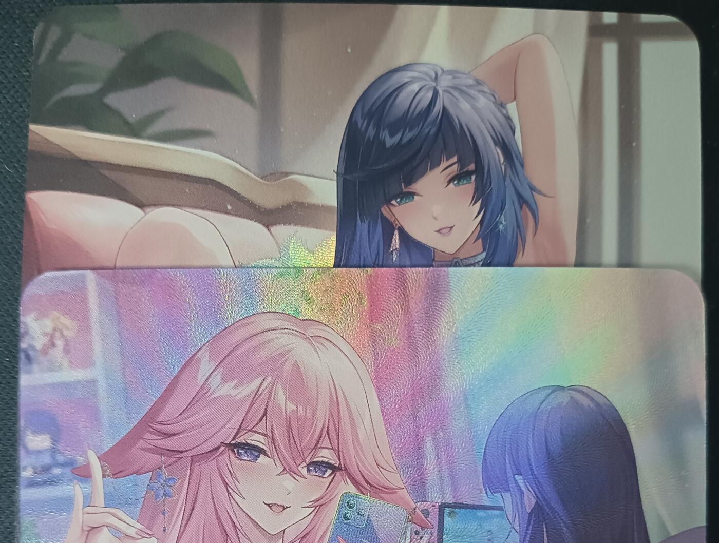 花开卡拍第61期（3月7号周六截拍，品控勿拍!!!拍品不寄存，运费5元（新疆需补运费差价或顺丰到付），自制卡难免瑕疵，可能存在轻微撞角爆边等出厂瑕疵，品控介意勿拍！） 墨卡文创 单卡 2张 艺术卡 彩闪