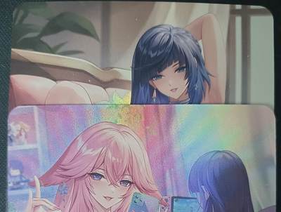 花开卡拍第61期（3月7号周六截拍，品控勿拍!!!拍品不寄存，运费5元（新疆需补运费差价或顺丰到付），自制卡难免瑕疵，可能存在轻微撞角爆边等出厂瑕疵，品控介意勿拍！） - 墨卡文创 单卡 2张 艺术卡 彩闪