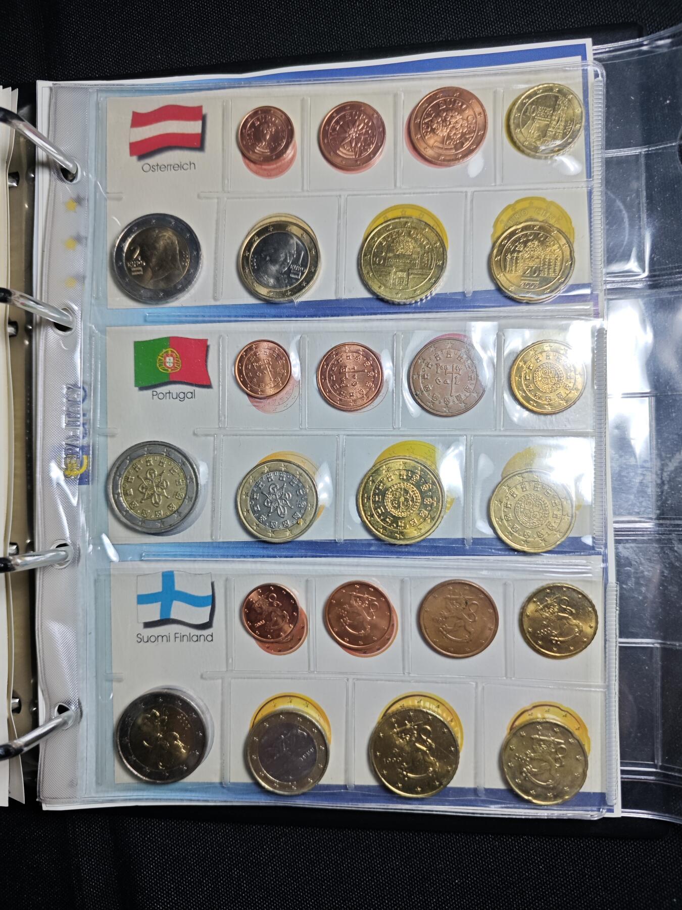 KK钱币收藏小铺   套币 批量/好品散币专场 2月预留时间 周末发货  欧元大小面值好品套币 含15个国家 含少见国家圣马力诺，爱沙尼亚，斯洛文尼亚欧元