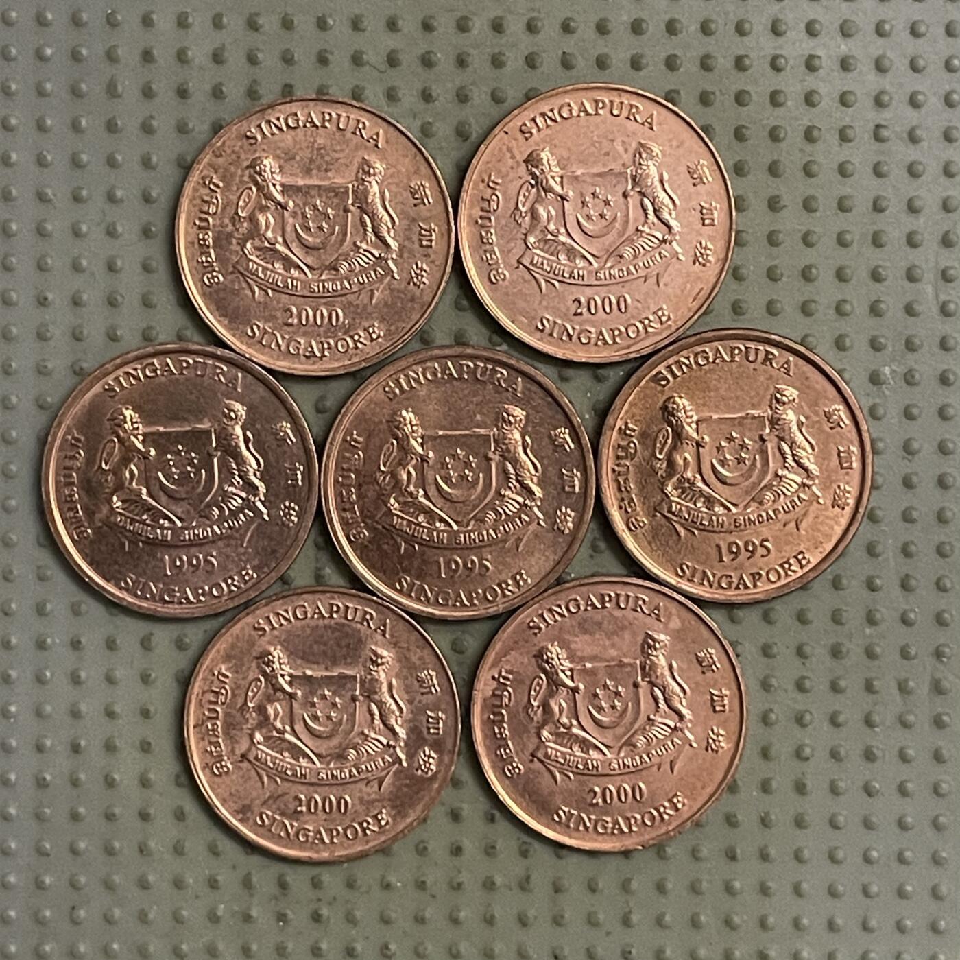 2026年第28场各国散币拍卖（总第178场） 新加坡低盾版1分7枚