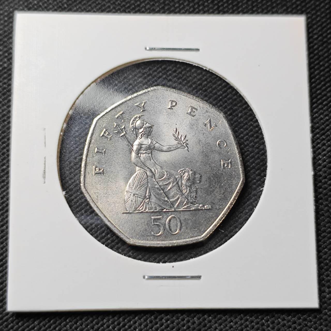 KK钱币收藏小铺  第396期  2月预留时间 周末发货  1997英国50便士 好品