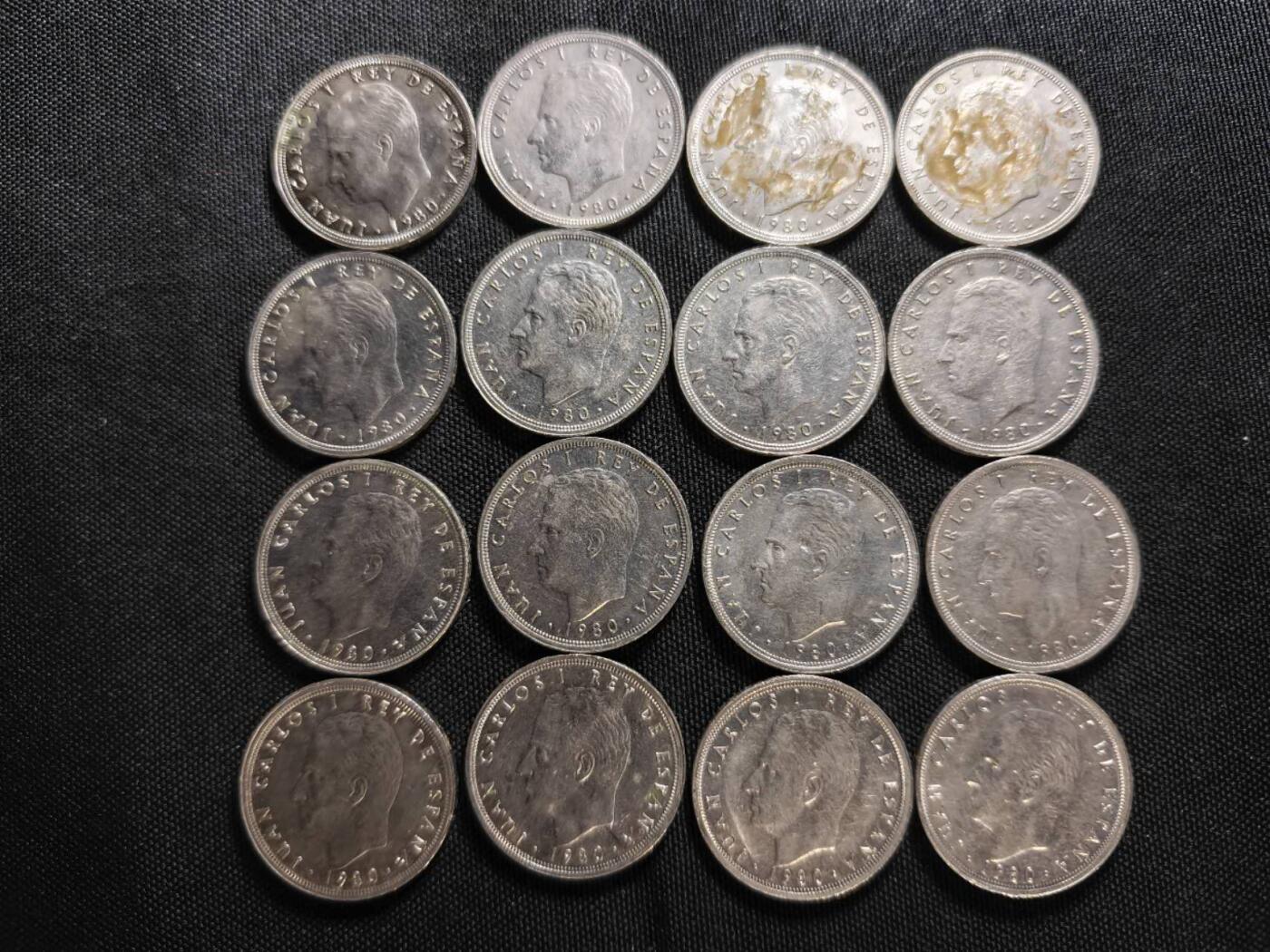 KK钱币收藏小铺   套币 批量/好品散币专场 2月预留时间 周末发货  西班牙50比塞塔纪念币 一组16枚