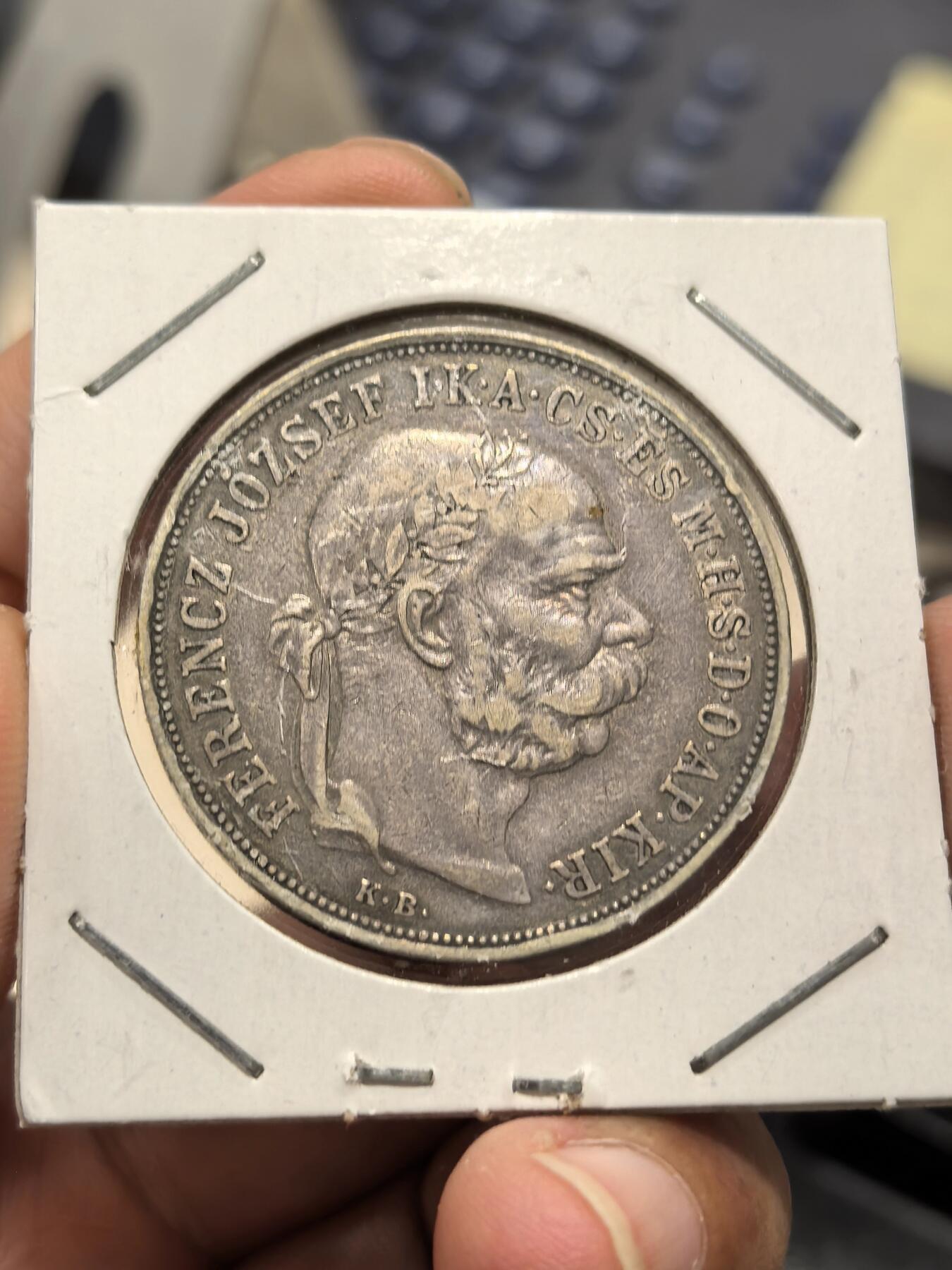 博洋堂世界钱币拍卖第162期（全场包邮） 匈牙利1900年5克朗银币