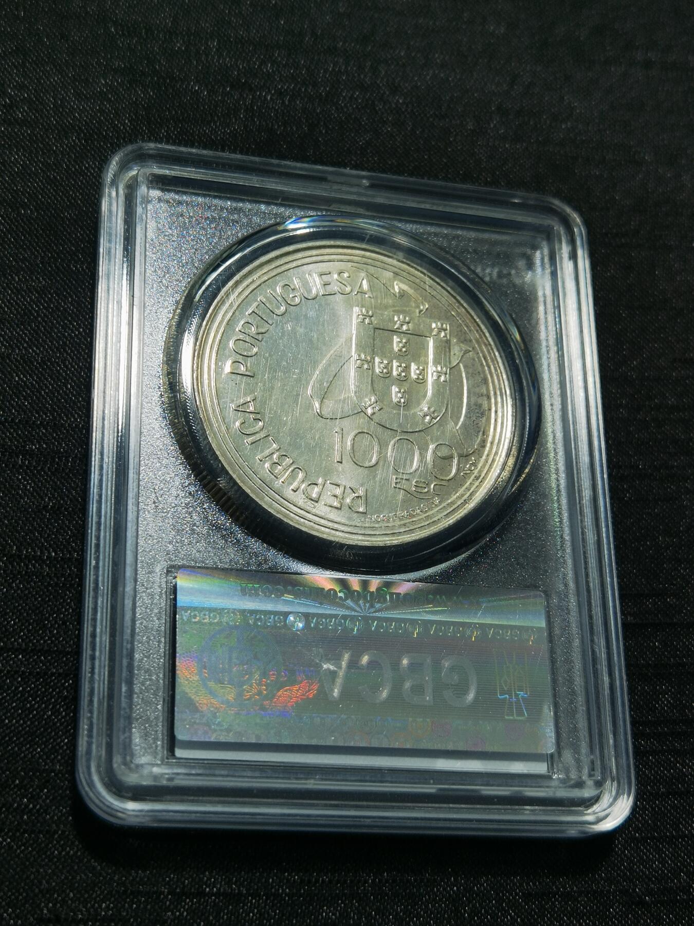 天下钱庄专场欢迎参拍 葡萄牙1000埃斯库多银币