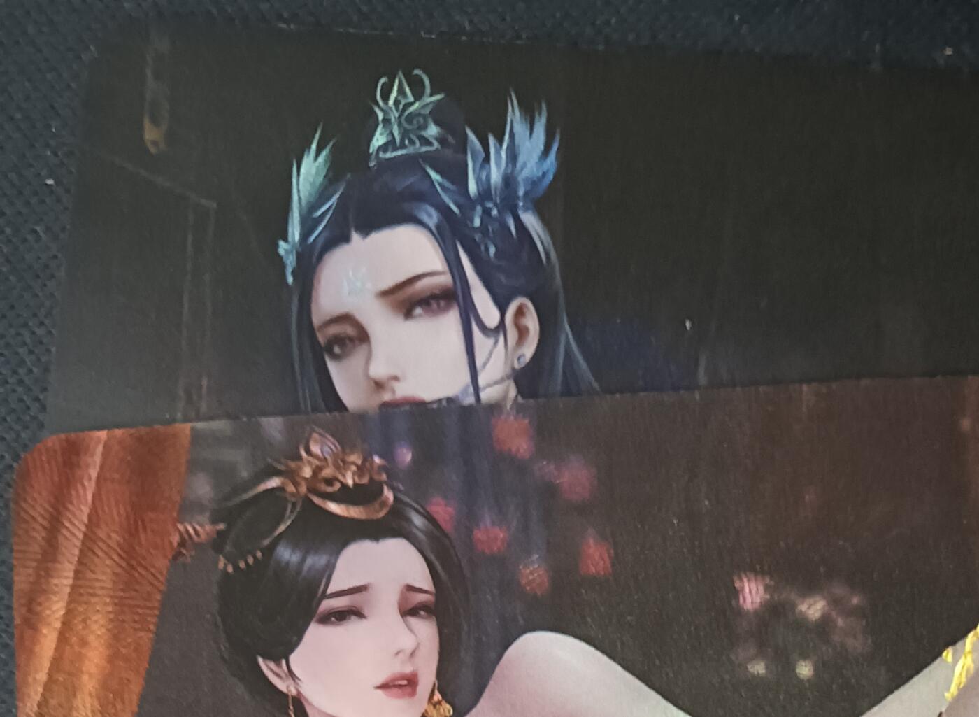 花开卡拍第61期（3月7号周六截拍，品控勿拍!!!拍品不寄存，运费5元（新疆需补运费差价或顺丰到付），自制卡难免瑕疵，可能存在轻微撞角爆边等出厂瑕疵，品控介意勿拍！） 墨卡文创 LGD 2张 艺术卡 彩闪