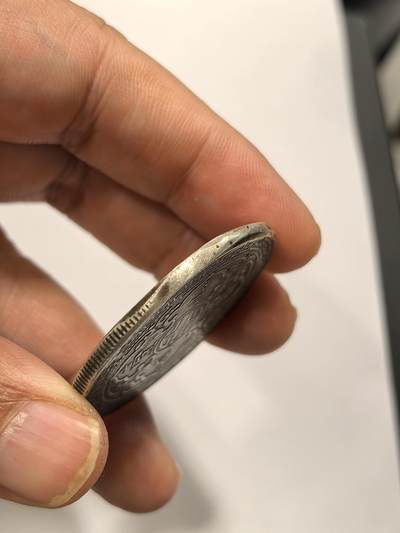 博洋堂世界钱币拍卖第162期（全场包邮） 英属贸易银币1900年B版站洋壹圆，品相如图，边有瑕