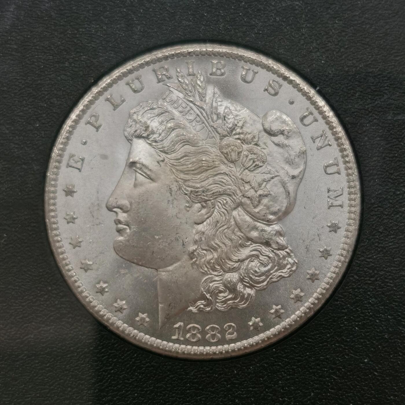 博洋堂世界钱币拍卖第162期（全场包邮） NGC MS66 美国1882 CC 摩根 稀有卡森厂 GSA绝版大封装 麦稀奇所见最高分 车轮转光 铸打精细 霜感十足 不可错过的毕业级藏品