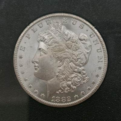 博洋堂世界钱币拍卖第162期（全场包邮） NGC MS66 美国1882 CC 摩根 稀有卡森厂 GSA绝版大封装 麦稀奇所见最高分 车轮转光 铸打精细 霜感十足 不可错过的毕业级藏品