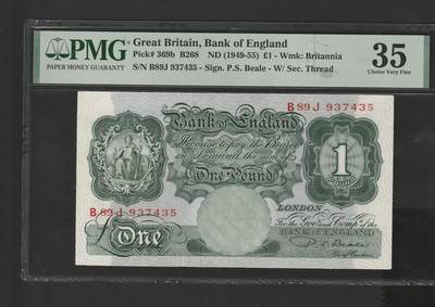 【3.2】世界纸币•第13期 - 英国1949-1955年1英镑纸币