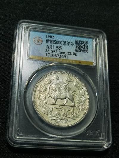 天下钱庄专场欢迎参拍 - 伊朗狮子弯刀银币