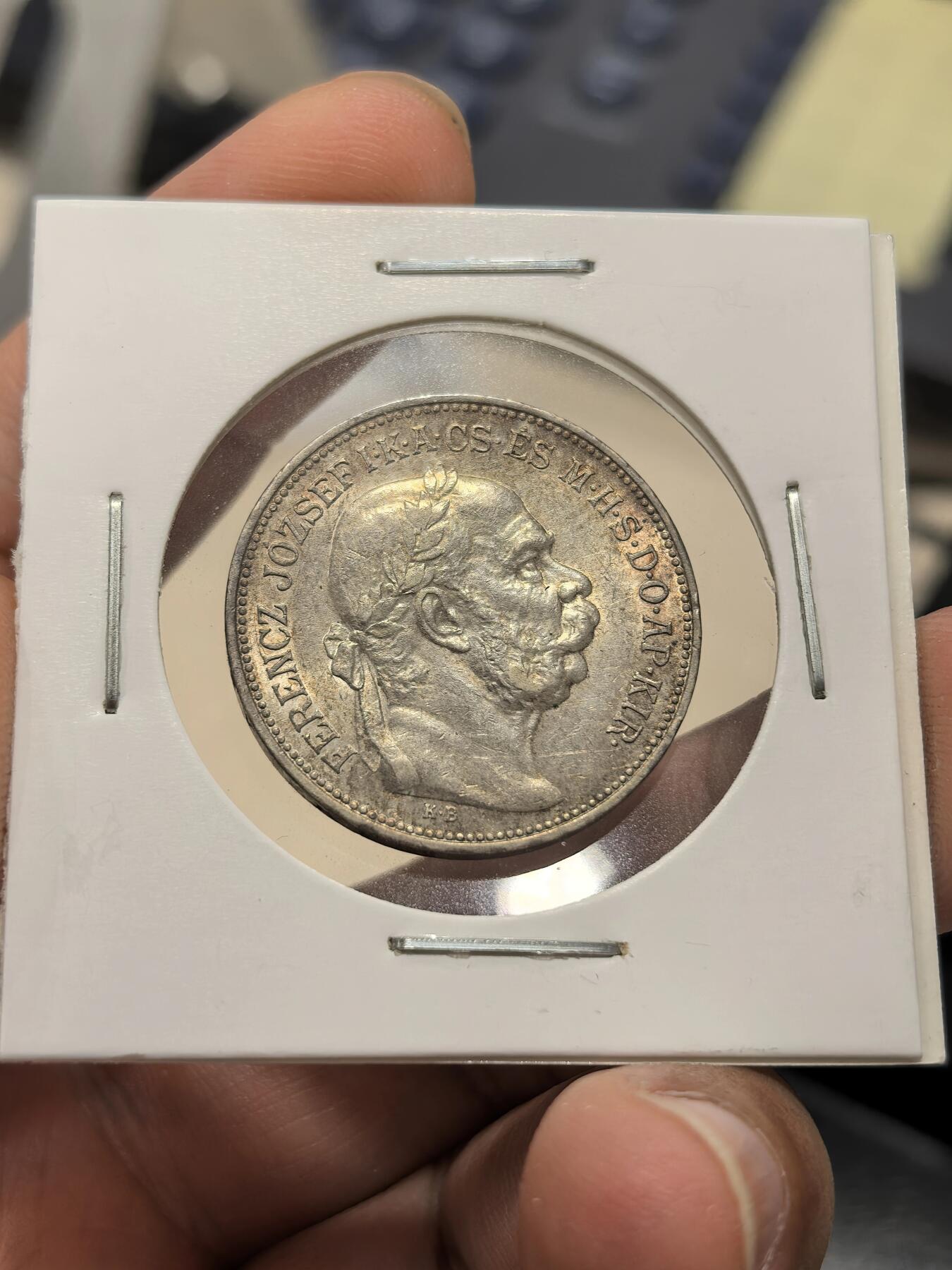 博洋堂世界钱币拍卖第162期（全场包邮） 匈牙利1913年2克朗银币