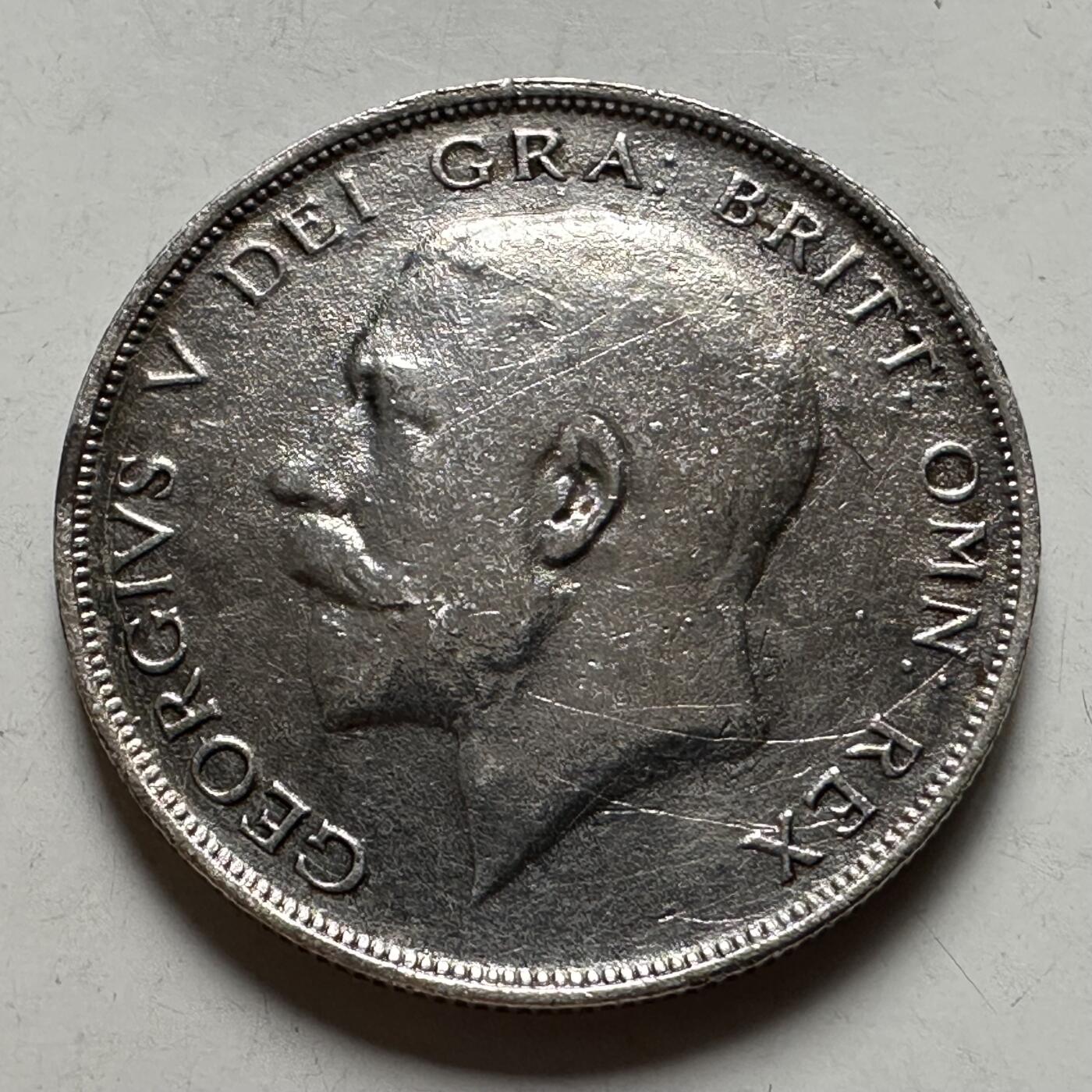 🌹外币初藏🌹🐯2026年第22场  每周二四六晚8️⃣点 接代拍 英国1914年1/2克朗银币 14.1克92.5%高银