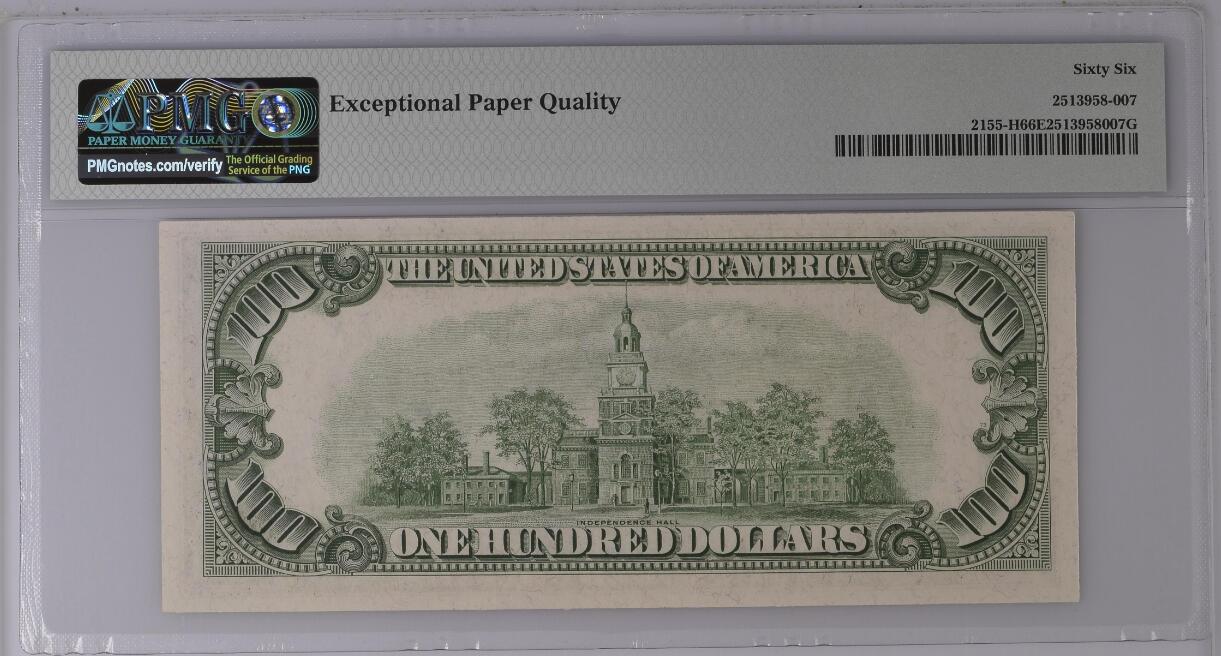 【礼羽收藏】🌏世界钱币拍卖126期 【稀少圣路易斯分区H首发A冠 仅有三张更高分】1934C年 100美 PMG66E