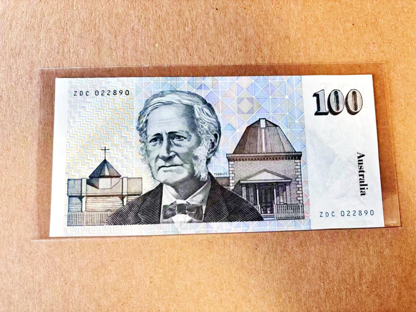 【Blue Auction】世界纸币精拍第788期——18级TOP拍卖/信誉/品质/专业/高效💫 【b版无47】澳大利亚 100元 毛线帽子 UNC-