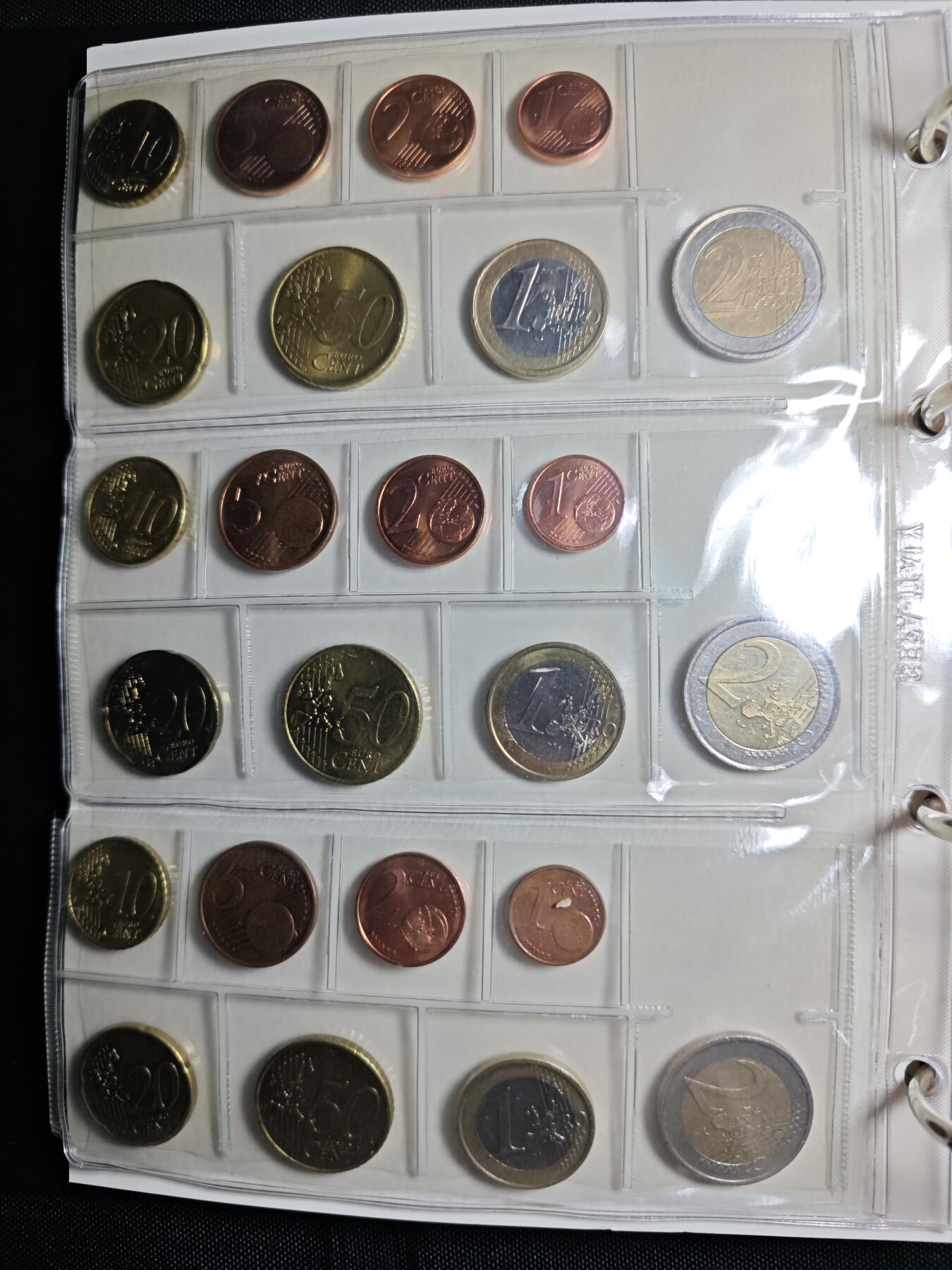 KK钱币收藏小铺   套币 批量/好品散币专场 2月预留时间 周末发货  欧元大小面值好品套币 含15个国家 含少见国家圣马力诺，爱沙尼亚，斯洛文尼亚欧元