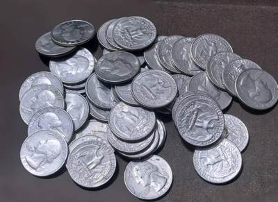 北京马甸外国币专卖第148期，外国币，中国早期纪念币专场，陆续上拍，欢迎关注 - 25美分50枚，流通品