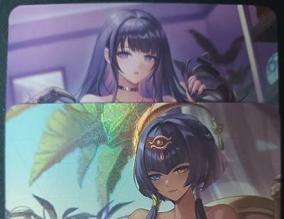 花开卡拍第61期（3月7号周六截拍，品控勿拍!!!拍品不寄存，运费5元（新疆需补运费差价或顺丰到付），自制卡难免瑕疵，可能存在轻微撞角爆边等出厂瑕疵，品控介意勿拍！） - 墨卡文创 单卡 2张 艺术卡 彩闪