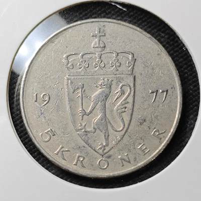 KK钱币收藏小铺  第396期  2月预留时间 周末发货 -  挪威5克朗