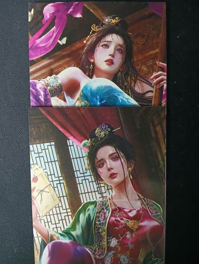 花开卡拍第61期（3月7号周六截拍，品控勿拍!!!拍品不寄存，运费5元（新疆需补运费差价或顺丰到付），自制卡难免瑕疵，可能存在轻微撞角爆边等出厂瑕疵，品控介意勿拍！） - 燎原卡牌 巴丁李瓶儿+阎婆惜书签卡 