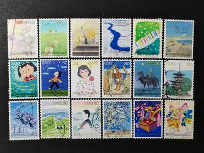 ↓君缘收藏749期☞钱币邮品↓无佣金、可寄存、满30元包邮  - 日本邮票，1997-1999年最喜爱的歌曲 (1-9组)大全套18全，有2套随机发一套