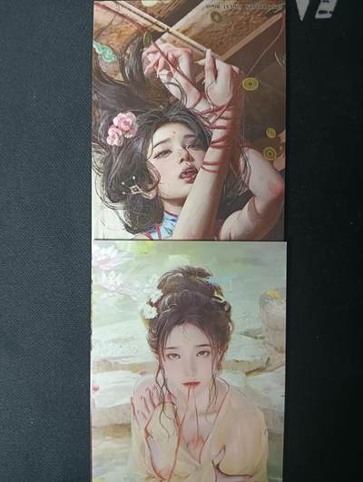 花开卡拍第61期（3月7号周六截拍，品控勿拍!!!拍品不寄存，运费5元（新疆需补运费差价或顺丰到付），自制卡难免瑕疵，可能存在轻微撞角爆边等出厂瑕疵，品控介意勿拍！） - 燎原卡牌 人间传 书签卡  杜夫人+庞春梅