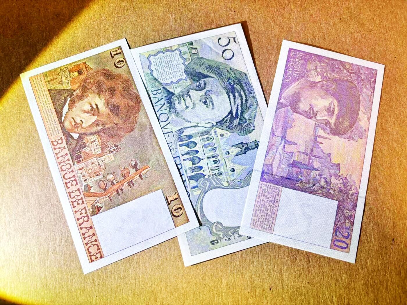 【Blue Auction】世界纸币精拍第788期——18级TOP拍卖/信誉/品质/专业/高效💫 【一组3张 含无47】法国 1978-91年10-50法郎 UNC- 