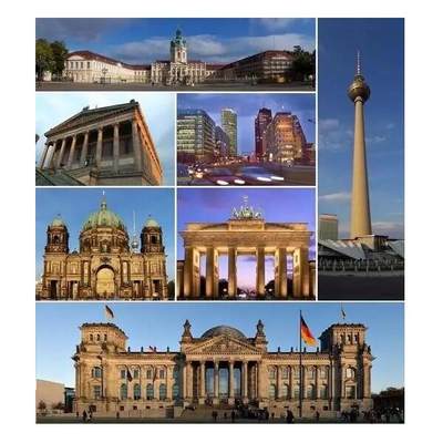 【艺术】法国艺术大章 勃兰登堡门+柏林各大地标建筑 高浮雕精制彩色巨型大镀金章 带证书 100MM 376克 【艺术】法国艺术大章 勃兰登堡门+柏林各大地标建筑 高浮雕精制彩色巨型大镀金章 带证书 100MM 376克