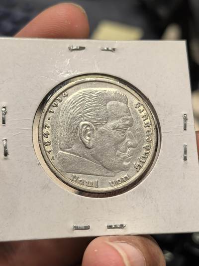 博洋堂世界钱币拍卖第162期（全场包邮） - 德国1938A兴登堡5马克银币