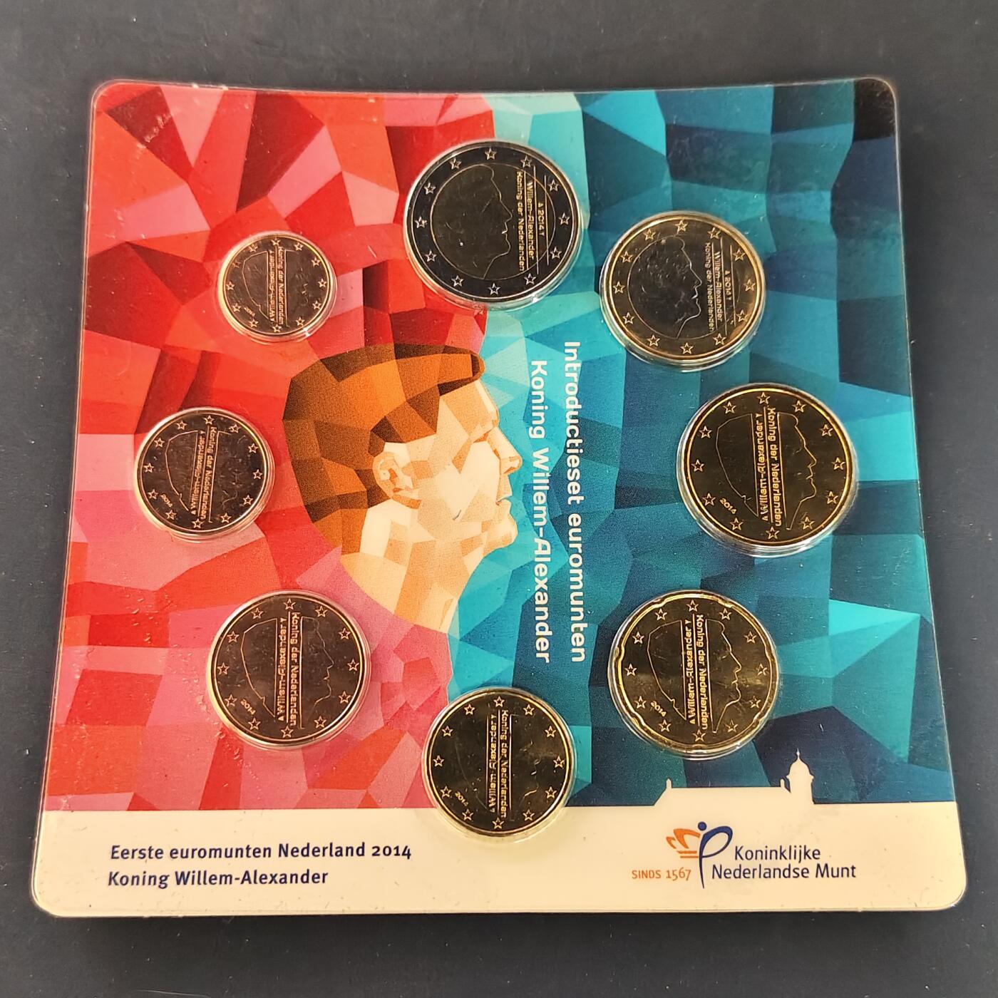 【全场包邮】纯粹捡漏拍506场-持续更新中 荷兰2014年威廉·亚历山大国王登基首年版官方封装欧元套币