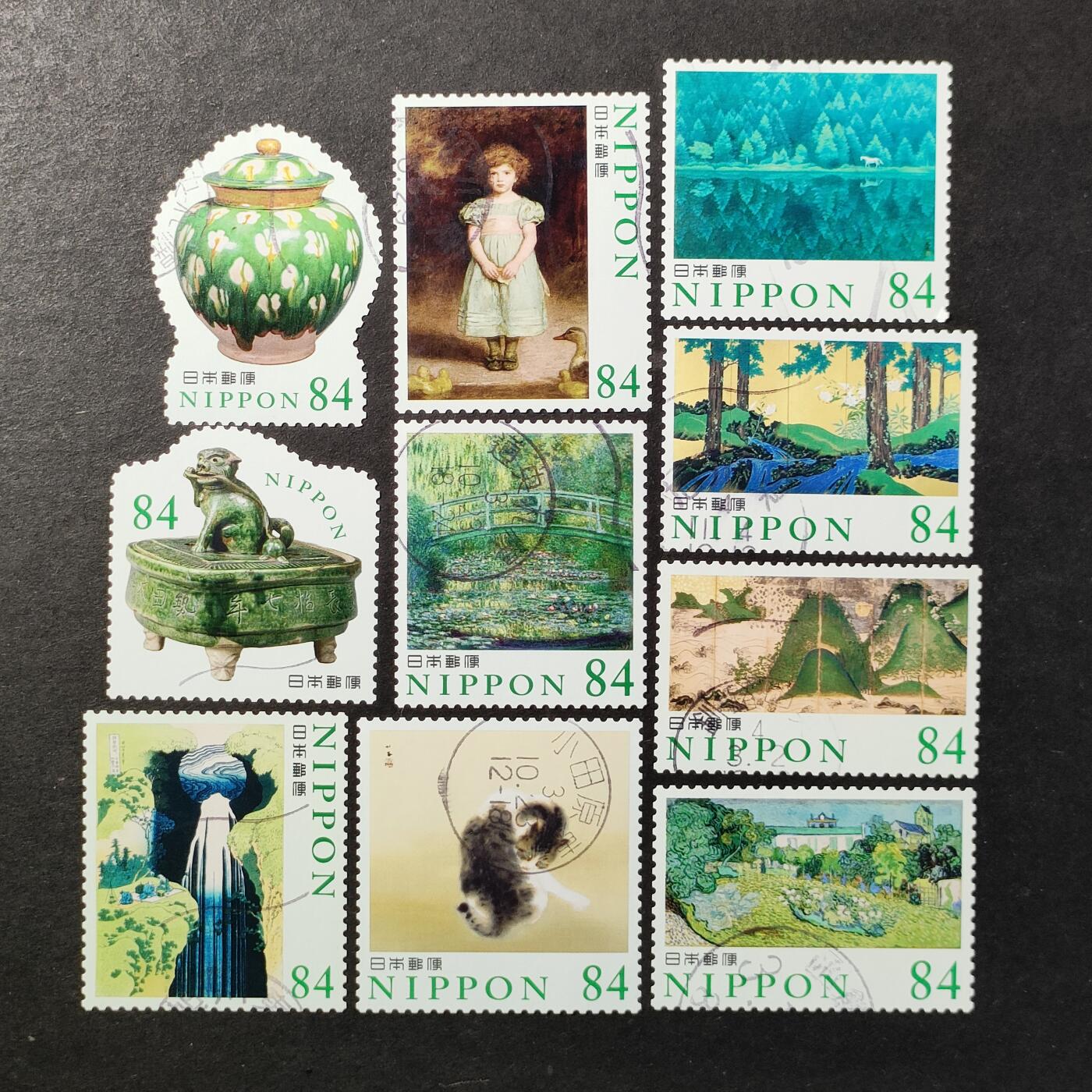 ↓君缘收藏749期☞钱币邮品↓无佣金、可寄存、满30元包邮  日本邮票，2021年美术的世界第3集绘画邮票10全，有2套随机发一套