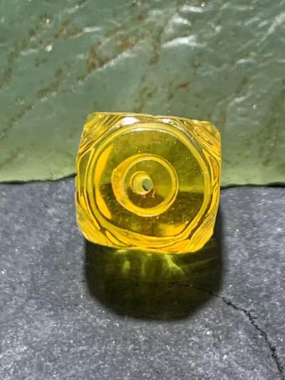 天然乌克兰蜜蜡唐八棱桶珠一个！ 天然乌克兰蜜蜡唐八棱桶珠一个！