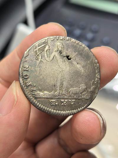 博洋堂世界钱币拍卖第162期（全场包邮） 马耳他骑士团1772年15Tari银币，稀见品种，正面是骑士团纹章，背面是施洗者圣约翰立像，左侧旗帜，下方羔羊（神之羔羊）