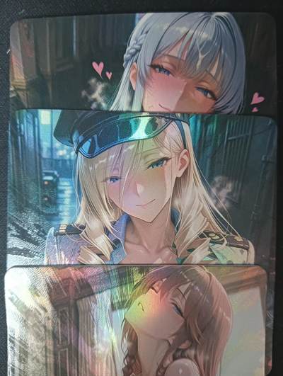 花开卡拍第61期（3月7号周六截拍，品控勿拍!!!拍品不寄存，运费5元（新疆需补运费差价或顺丰到付），自制卡难免瑕疵，可能存在轻微撞角爆边等出厂瑕疵，品控介意勿拍！） - 墨卡文创 大雷芳华 番外 3张 艺术卡 彩闪